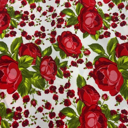 MECANICA ESTAMPADA FLORES ROJAS 1.50