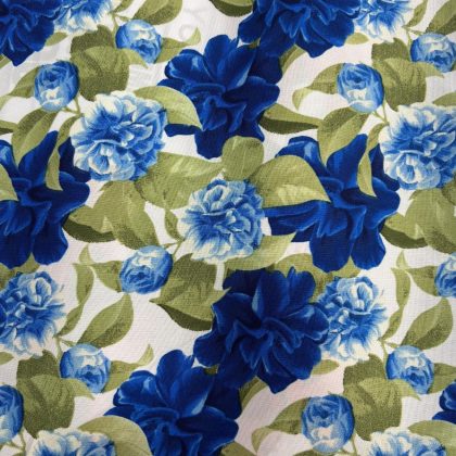 MECANICA ESTAMPADA FLORES AZUL 1.50