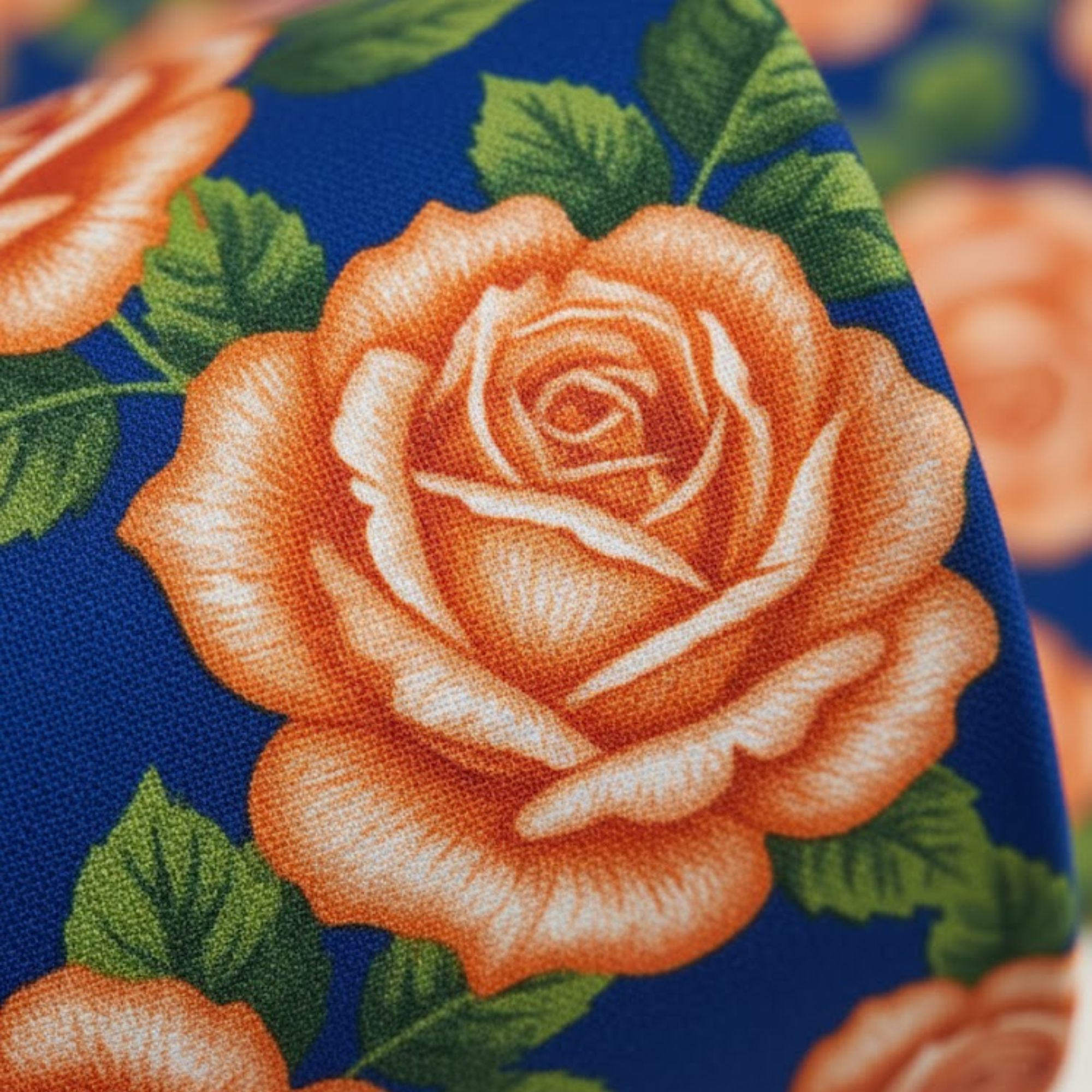 MECANICA ESTAMPADA FLORES FONDO AZUL 1.50 - Imagen 3