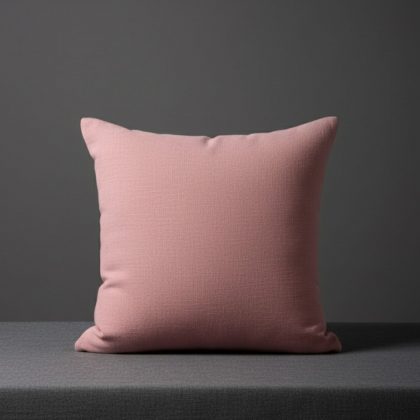 FUNDA DE ALMOHADON TUSOR ROSA VIEJO 45 x 45 cm