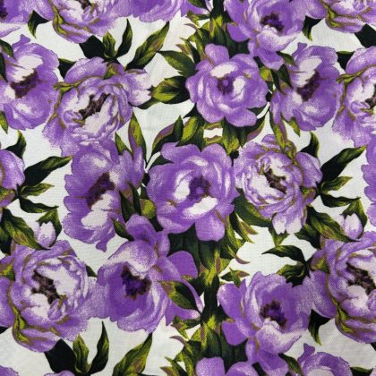 MECANICA ESTAMPADA FLORES LILA 1.50