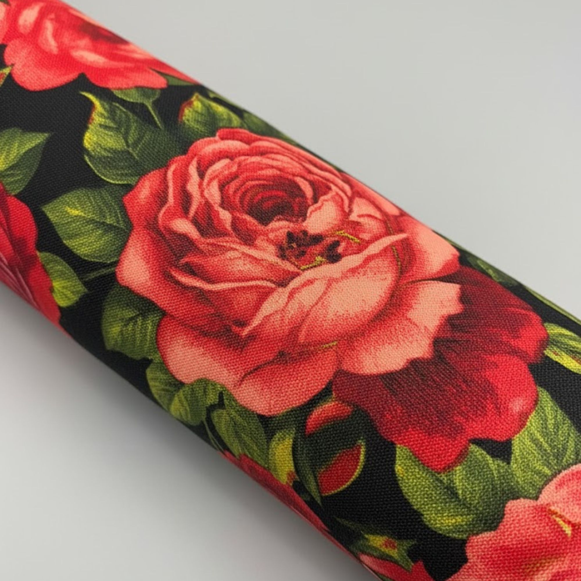 MECANICA ESTAMPADA FLORES FONDO NEGRO 1.50 - Imagen 2