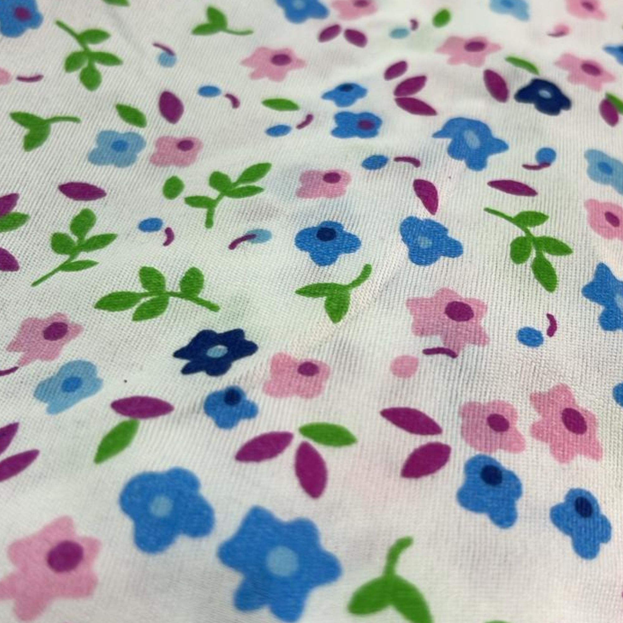 MIXEL ESTAMPADO FLORES TURQUESA 1.50 - Imagen 2