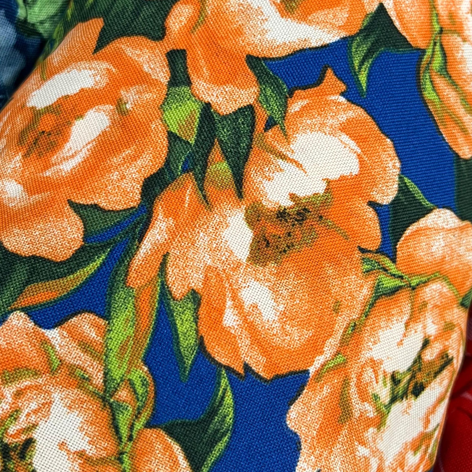 MECANICA ESTAMPADA FLORES FONDO AZUL 1.50 - Imagen 2