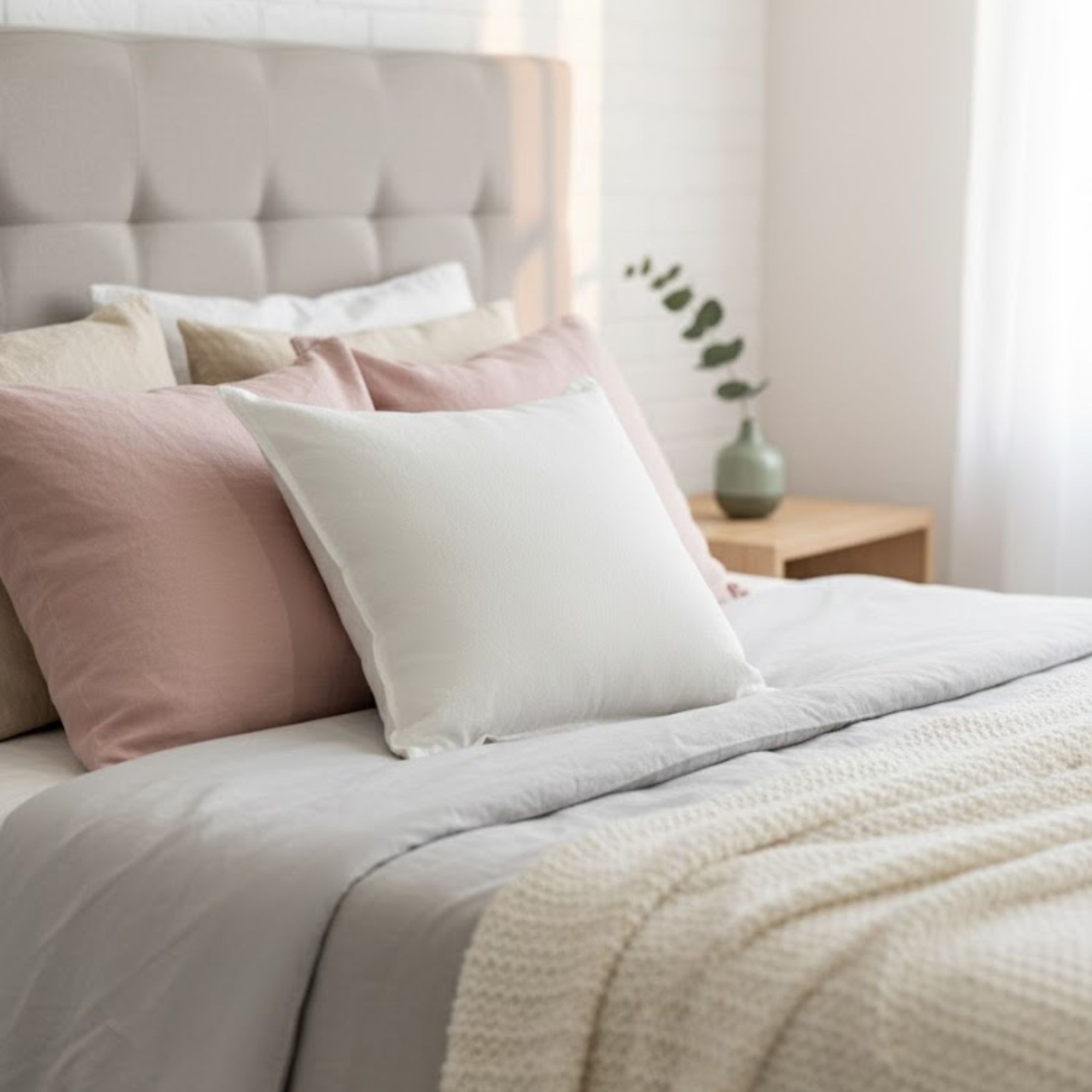 FUNDA DE ALMOHADON TUSOR CRUDO 45 x 45 CM - Imagen 3