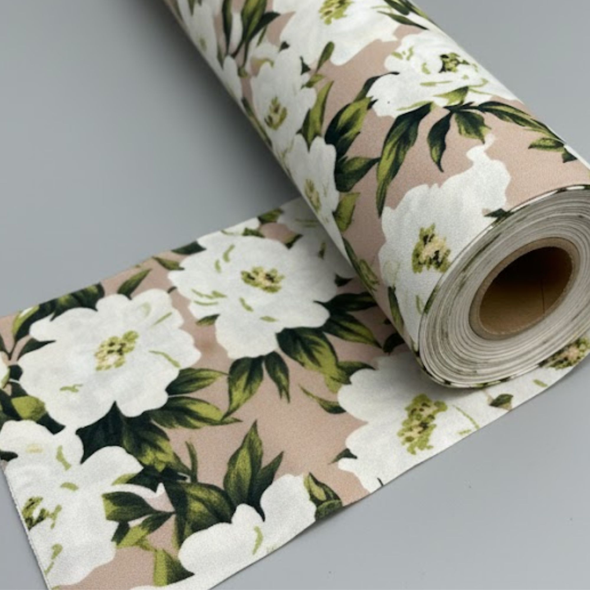 MECANICA ESTAMPADA FLORES FONDO BEIGE 1.50 - Imagen 2