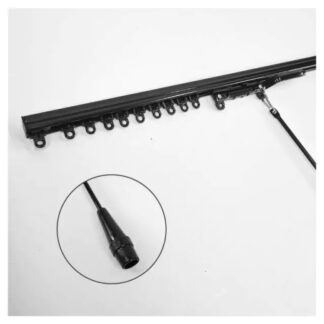 RIEL EUROPEO NEGRO 2.40 MTS PERFILTEC