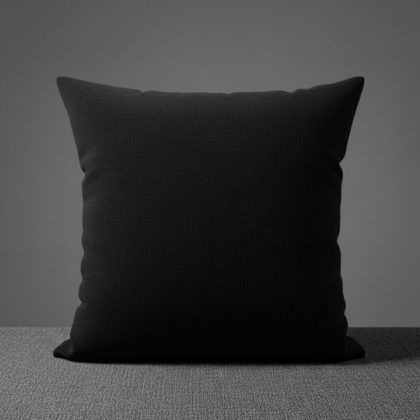 FUNDA DE ALMOHADON TUSOR NEGRO 45 X 45