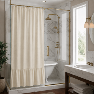 Cortina De Baño Tusor Soft Beige
