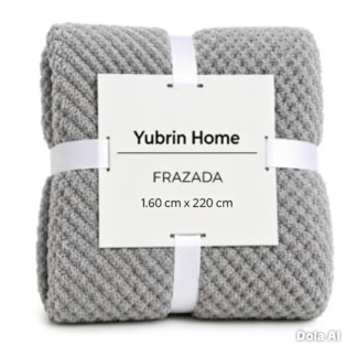 FRAZADA OSLO FLANNEL LISA CON CORDERITO GRIS 1.60 x 2.20