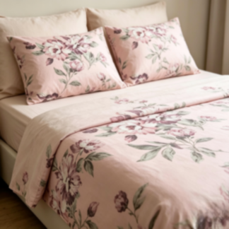 JGO. SABANAS SUPERCOTON FLOR VERDE-QUEEN
