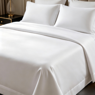 JUEGO DE CAMA ESTILO HOTEL BLANCO DE PERCAL 220 HILOS-KING