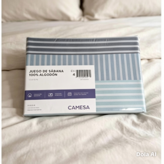 JGO. SABANAS MICRO COTTON QUEEN CUADRO VERDE