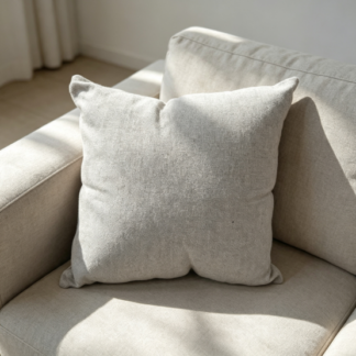 FUNDA DE ALMOHADON PANA GRIS PERLA